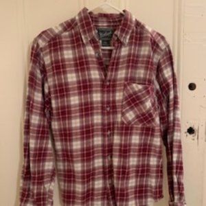 Woolrich Red & White Plaid Flannel Button-Down